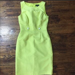 Gorgeous Lime Green & White Tahari Dress sz 6 EUC